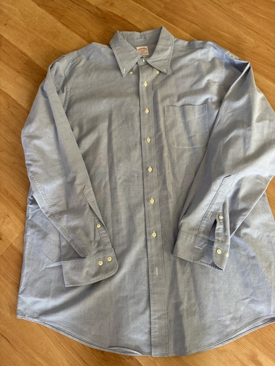 Brooks Brothers Other - Brooks Brothers Light Blue Supima Cotton 346 Button Up Shirt 17 1/2-6/7